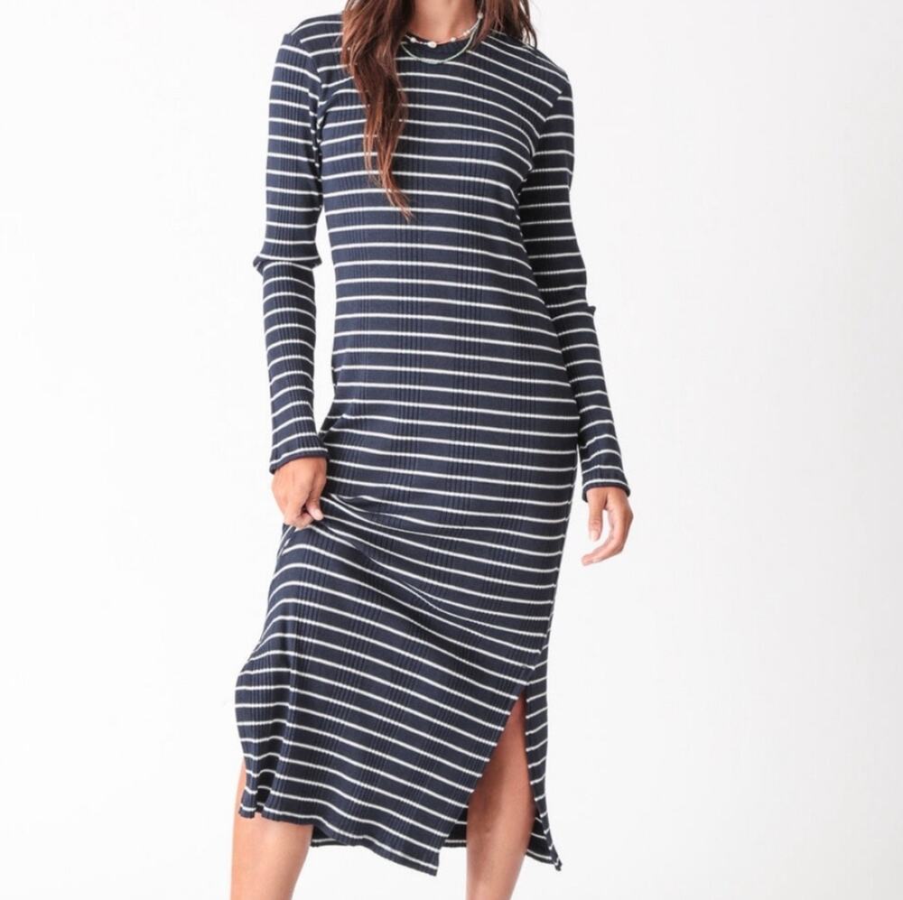 Electric & Rose Skylar Dress Indigo Stripe Size XL